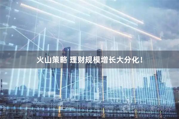 火山策略 理财规模增长大分化！