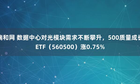 瑞和网 数据中心对光模块需求不断攀升，500质量成长ETF（560500）涨0.75%