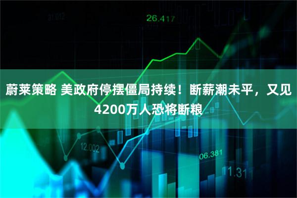 蔚莱策略 美政府停摆僵局持续！断薪潮未平，又见4200万人恐将断粮