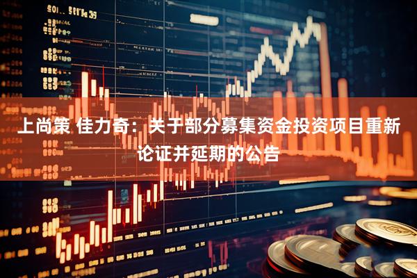 上尚策 佳力奇：关于部分募集资金投资项目重新论证并延期的公告