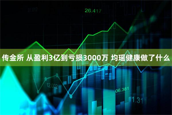 传金所 从盈利3亿到亏损3000万 均瑶健康做了什么